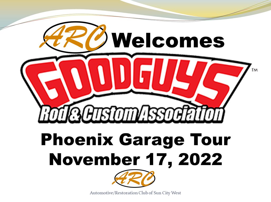 ARC Welcomes Goodguys Rod & Custom Association banner