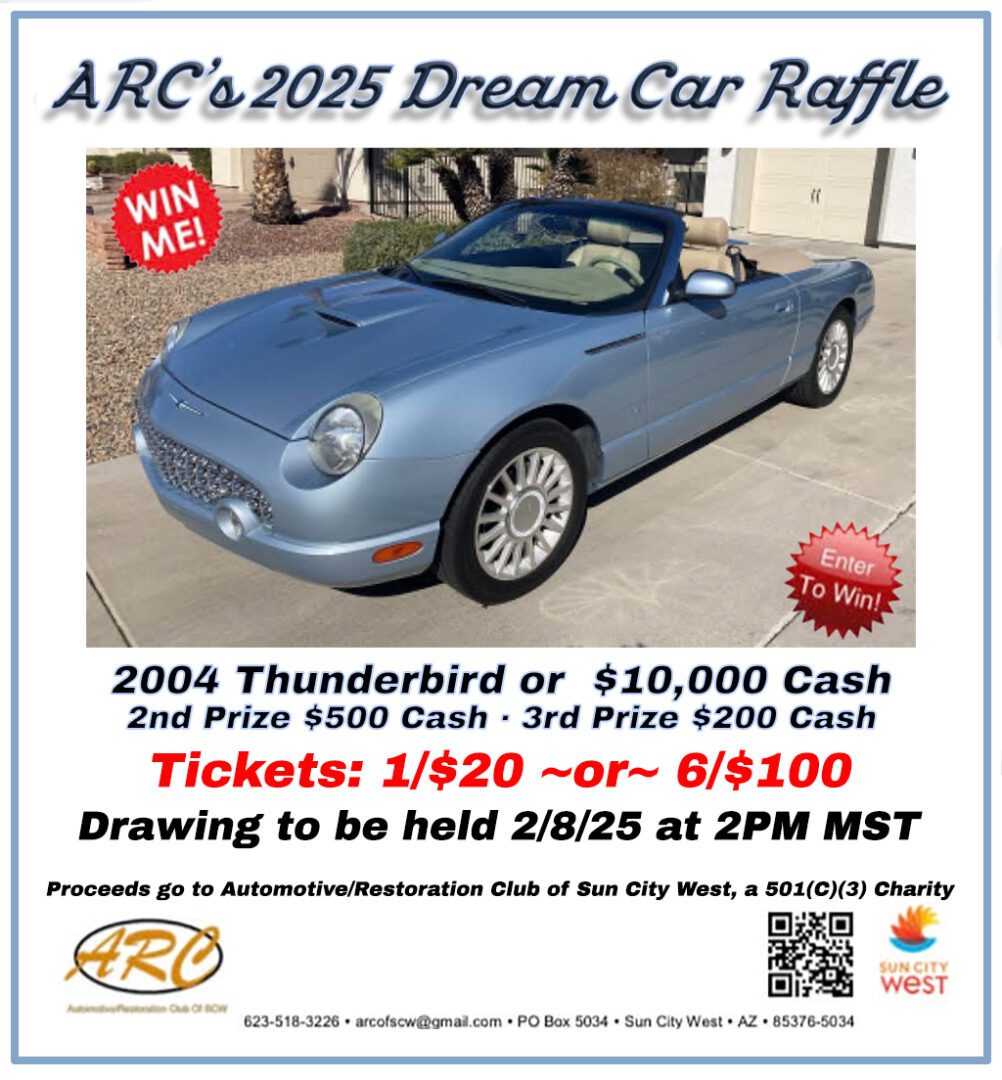 2025 Dream Car Raffle Automotive/Restoration Club of SCW